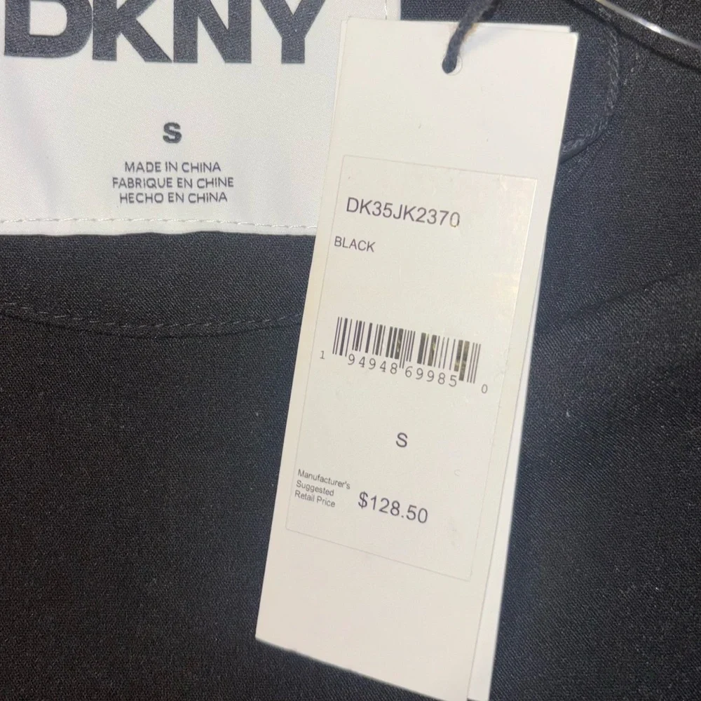DKNY Scuba Jacket Full Zip King Black Lightweight Pockets Men’s Size Small - Picture 14 of 14